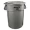 Rubbermaid Commercial Round Brute Container, Plastic, 55 gal, Gray FG265500GRAY - alternate 8